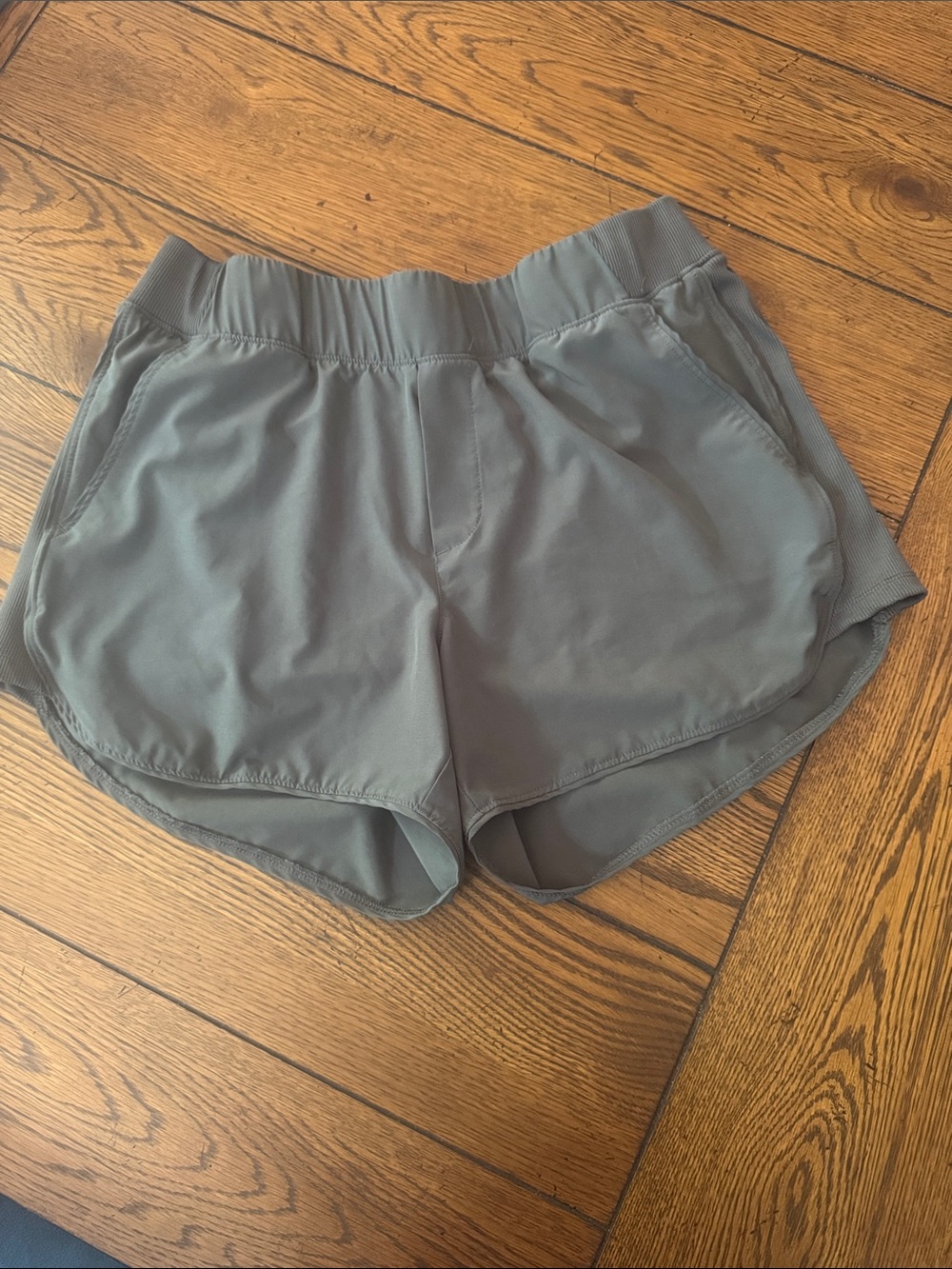 Women's Athletic Shorts in Slate Gray with Elastic Waist